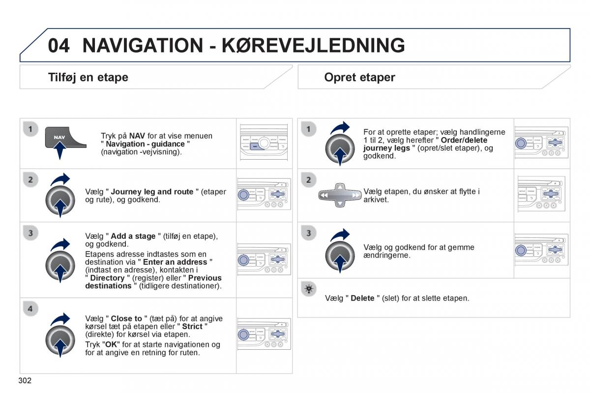 Peugeot 3008 Hybrid Bilens instruktionsbog / page 304