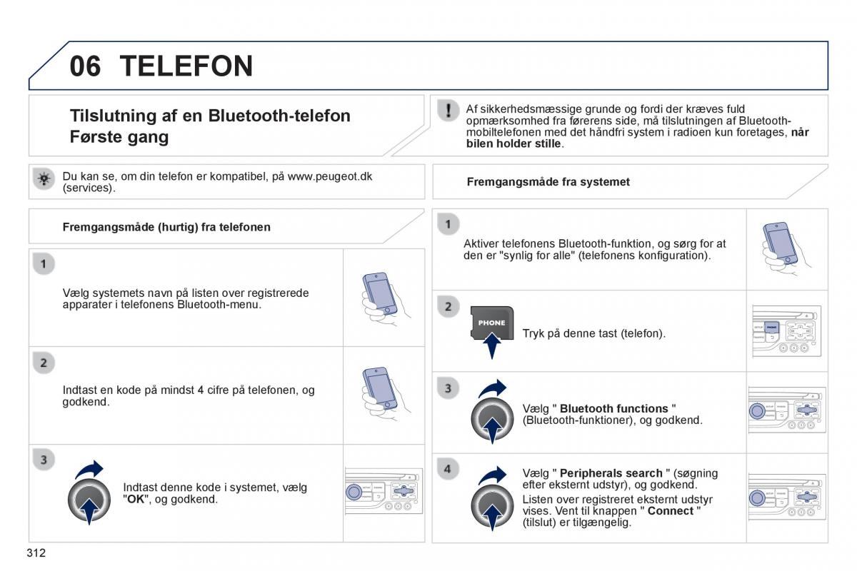 Peugeot 3008 Hybrid Bilens instruktionsbog / page 314