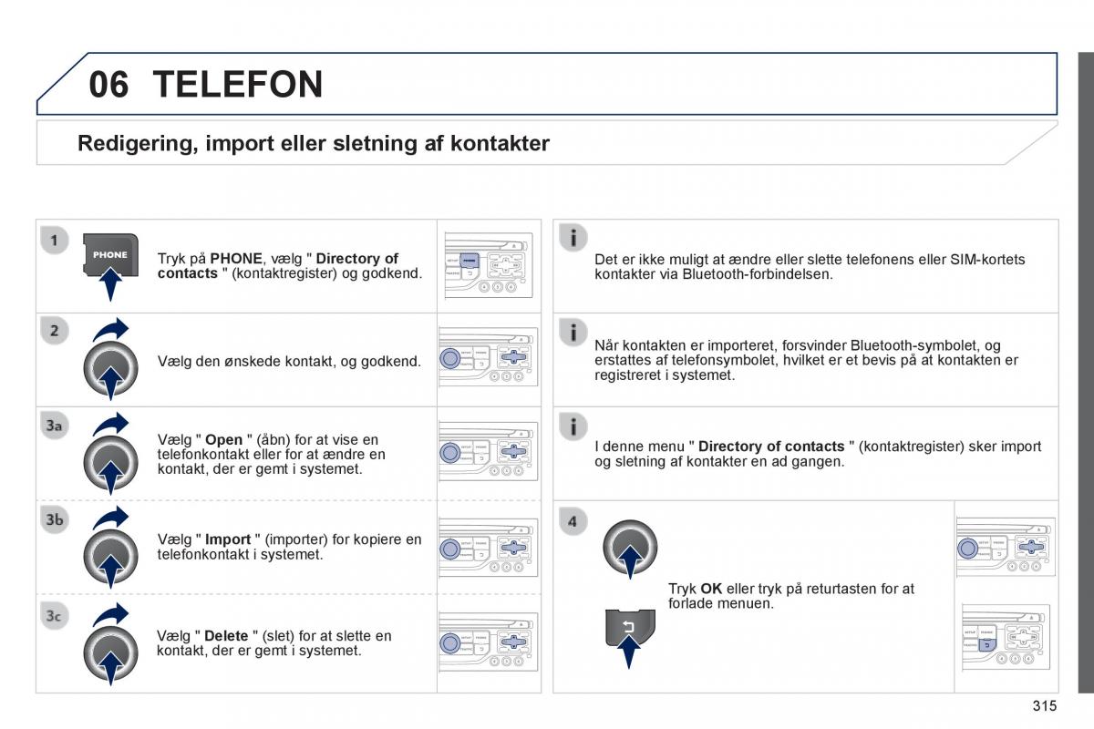 Peugeot 3008 Hybrid Bilens instruktionsbog / page 317