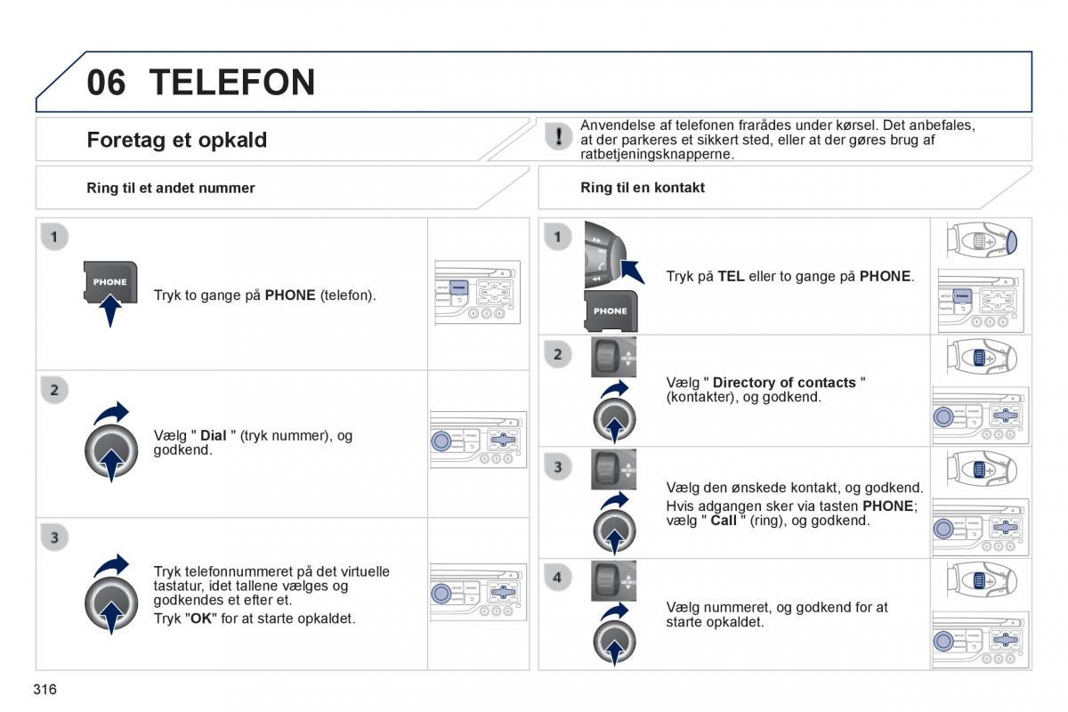 Peugeot 3008 Hybrid Bilens instruktionsbog / page 318