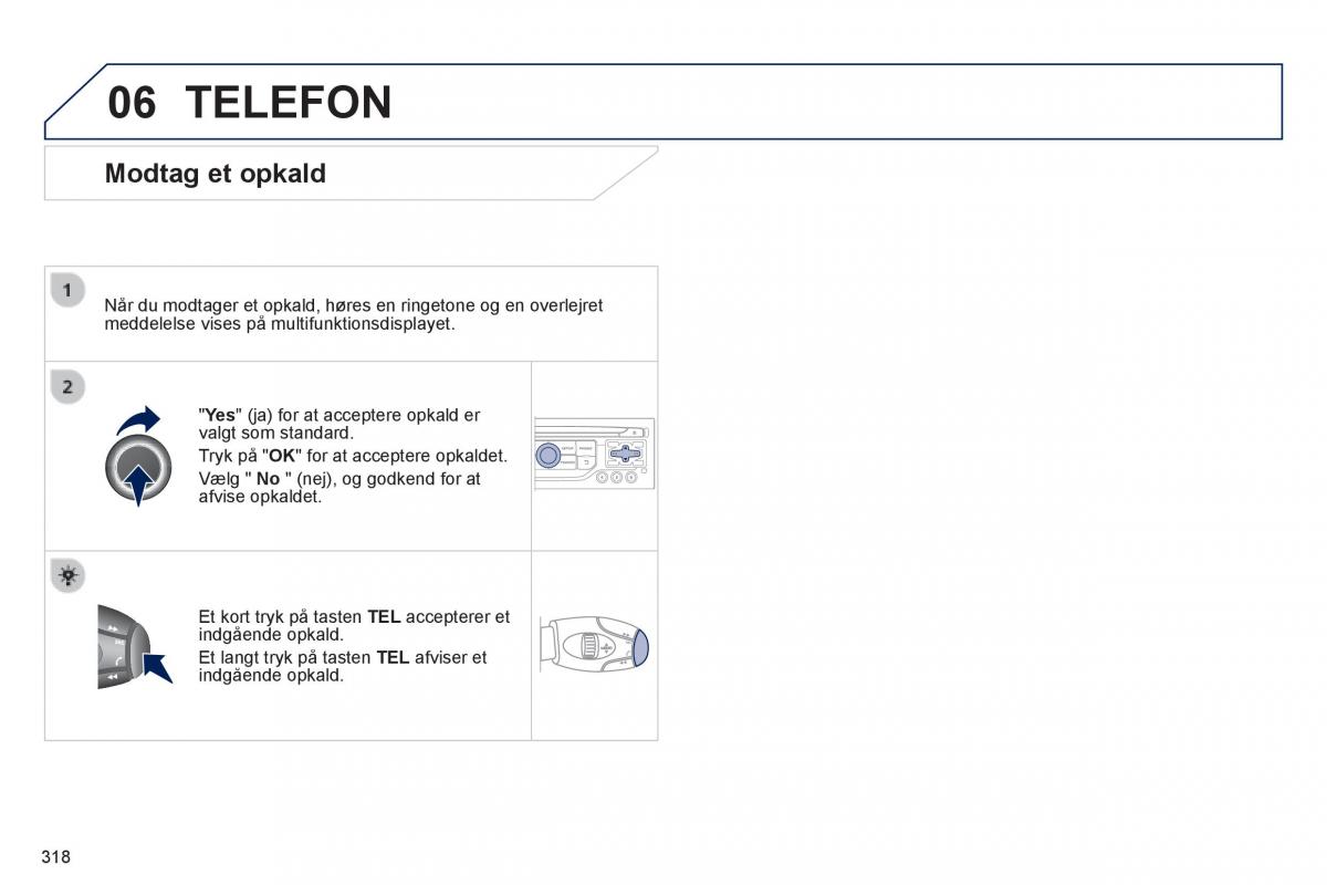 Peugeot 3008 Hybrid Bilens instruktionsbog / page 320