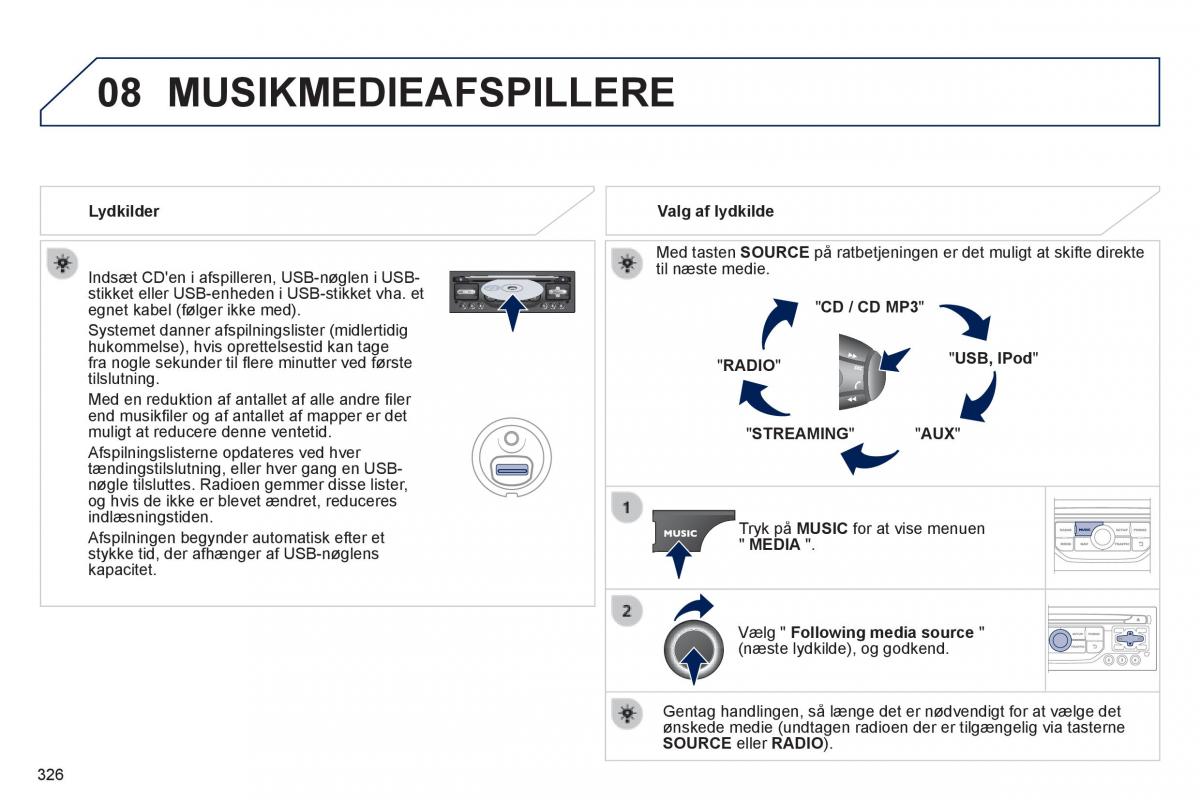 Peugeot 3008 Hybrid Bilens instruktionsbog / page 328