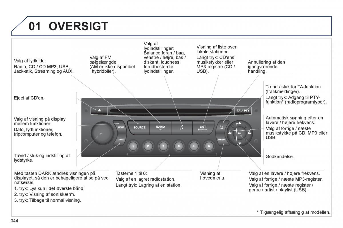 Peugeot 3008 Hybrid Bilens instruktionsbog / page 346