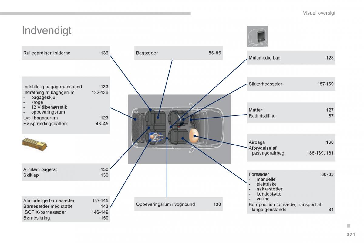 Peugeot 3008 Hybrid Bilens instruktionsbog / page 373