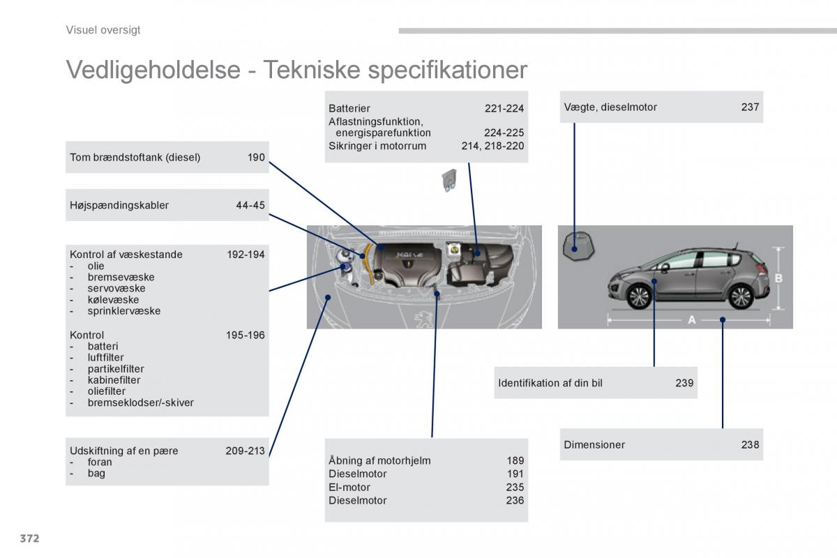 Peugeot 3008 Hybrid Bilens instruktionsbog / page 374