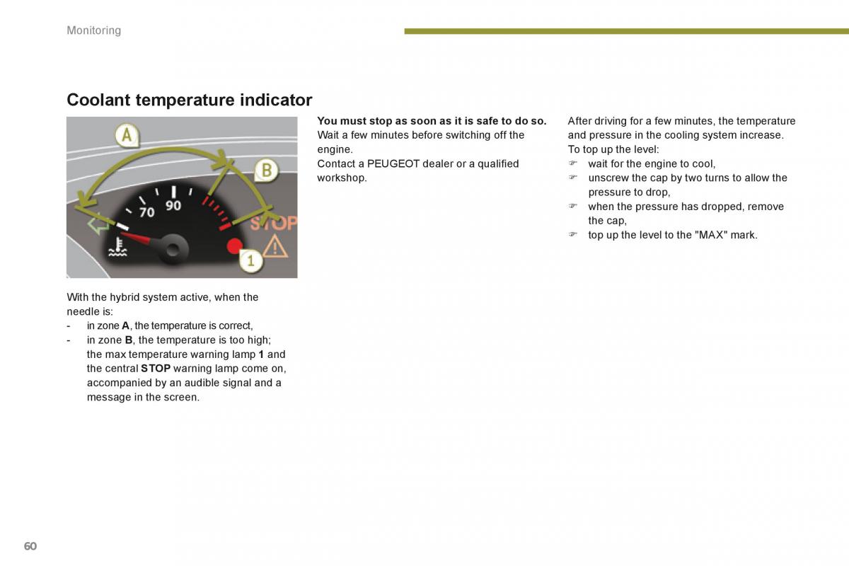 Peugeot 3008 Hybrid owners manual / page 62