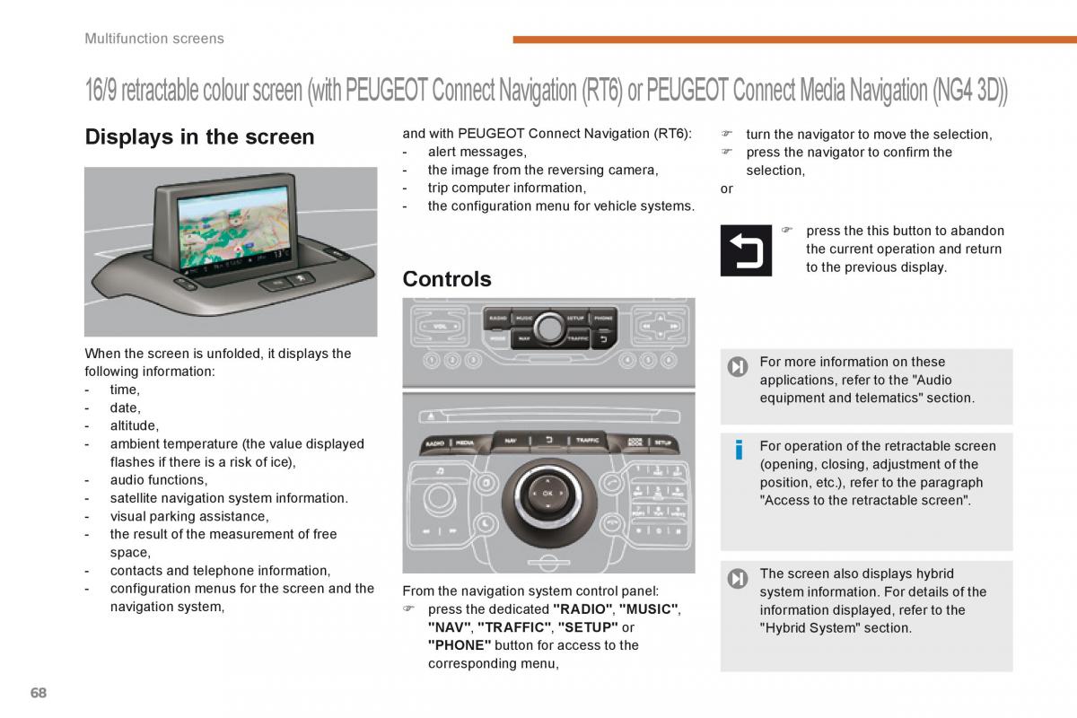 Peugeot 3008 Hybrid owners manual / page 70