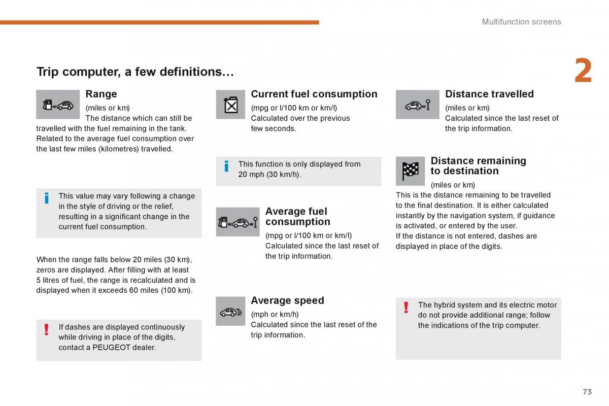 Peugeot 3008 Hybrid owners manual / page 75