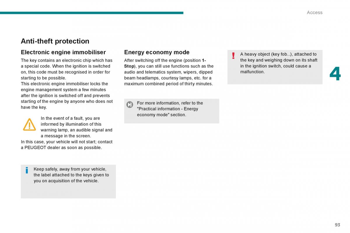 Peugeot 3008 Hybrid owners manual / page 95