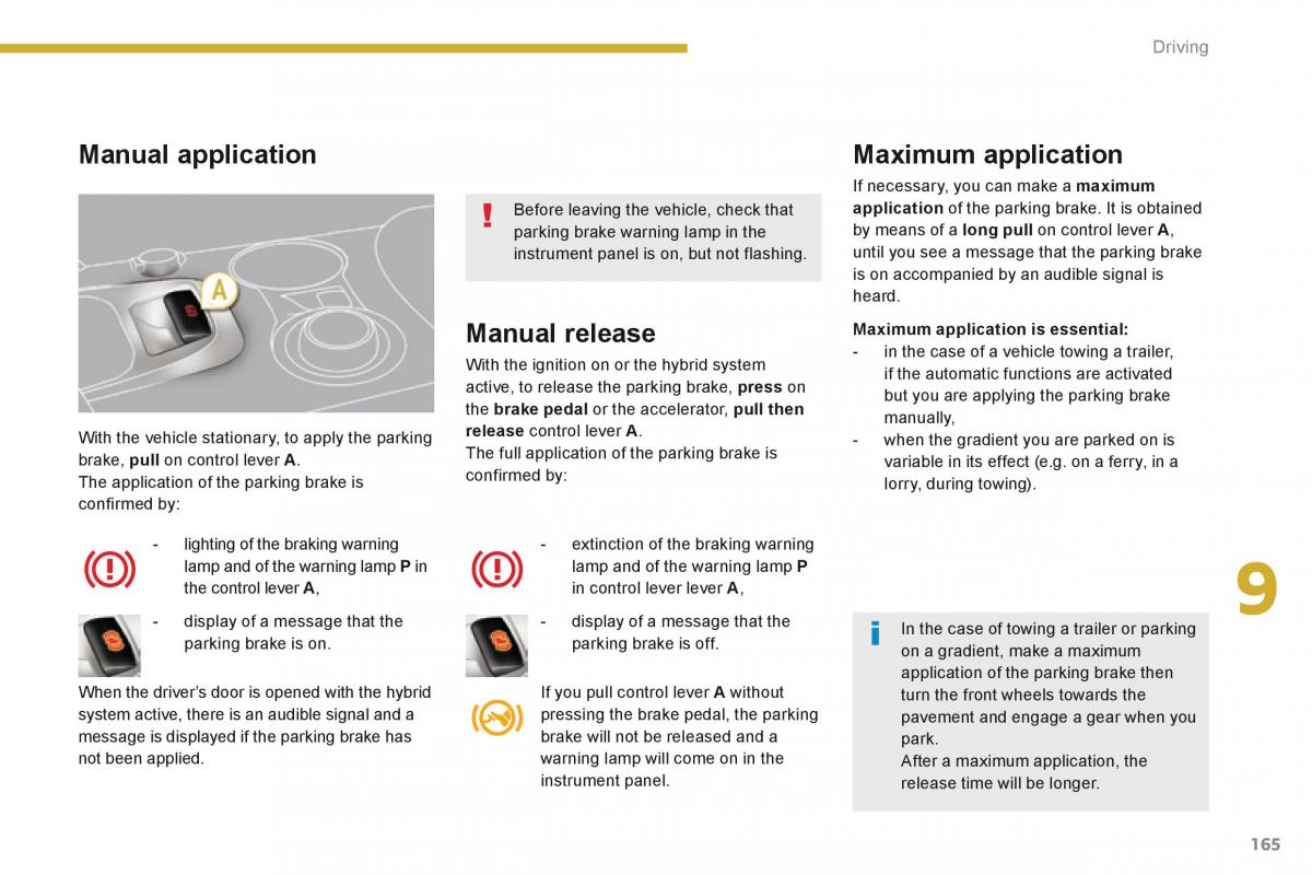 Peugeot 3008 Hybrid owners manual / page 167