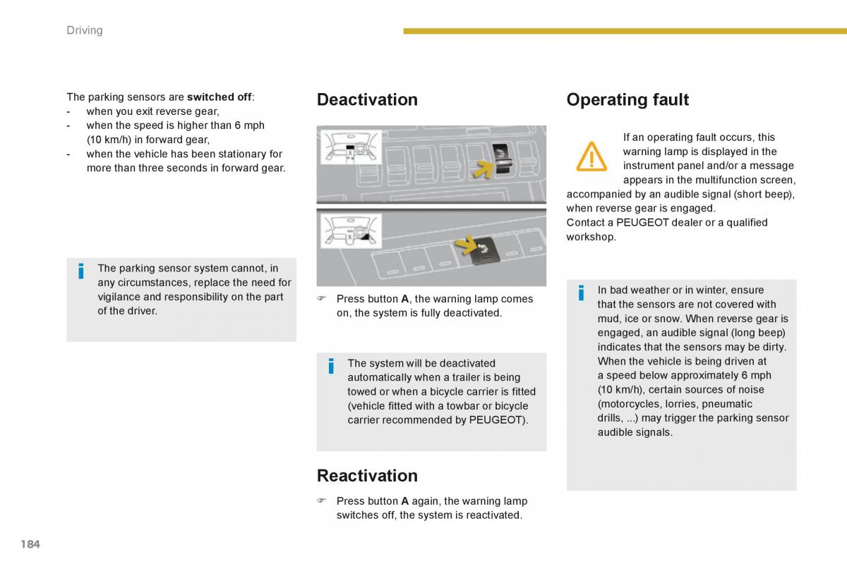 Peugeot 3008 Hybrid owners manual / page 186