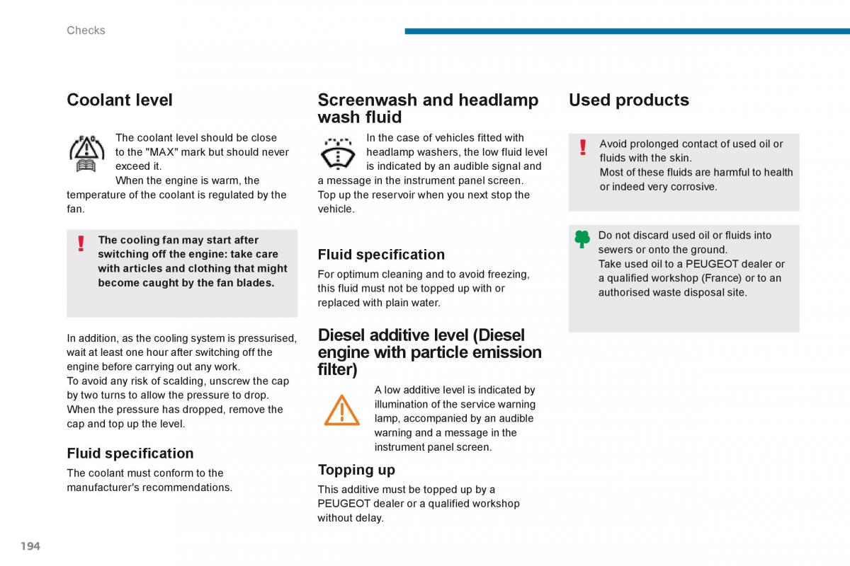 Peugeot 3008 Hybrid owners manual / page 196