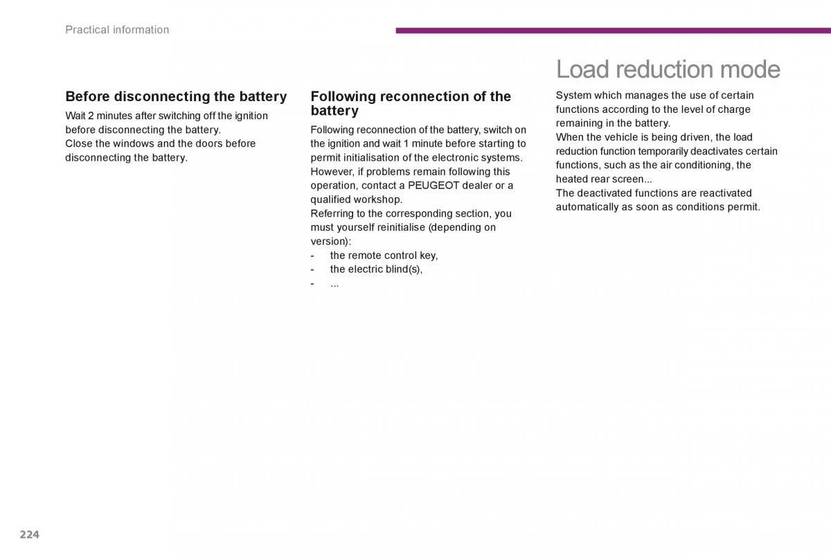 Peugeot 3008 Hybrid owners manual / page 226