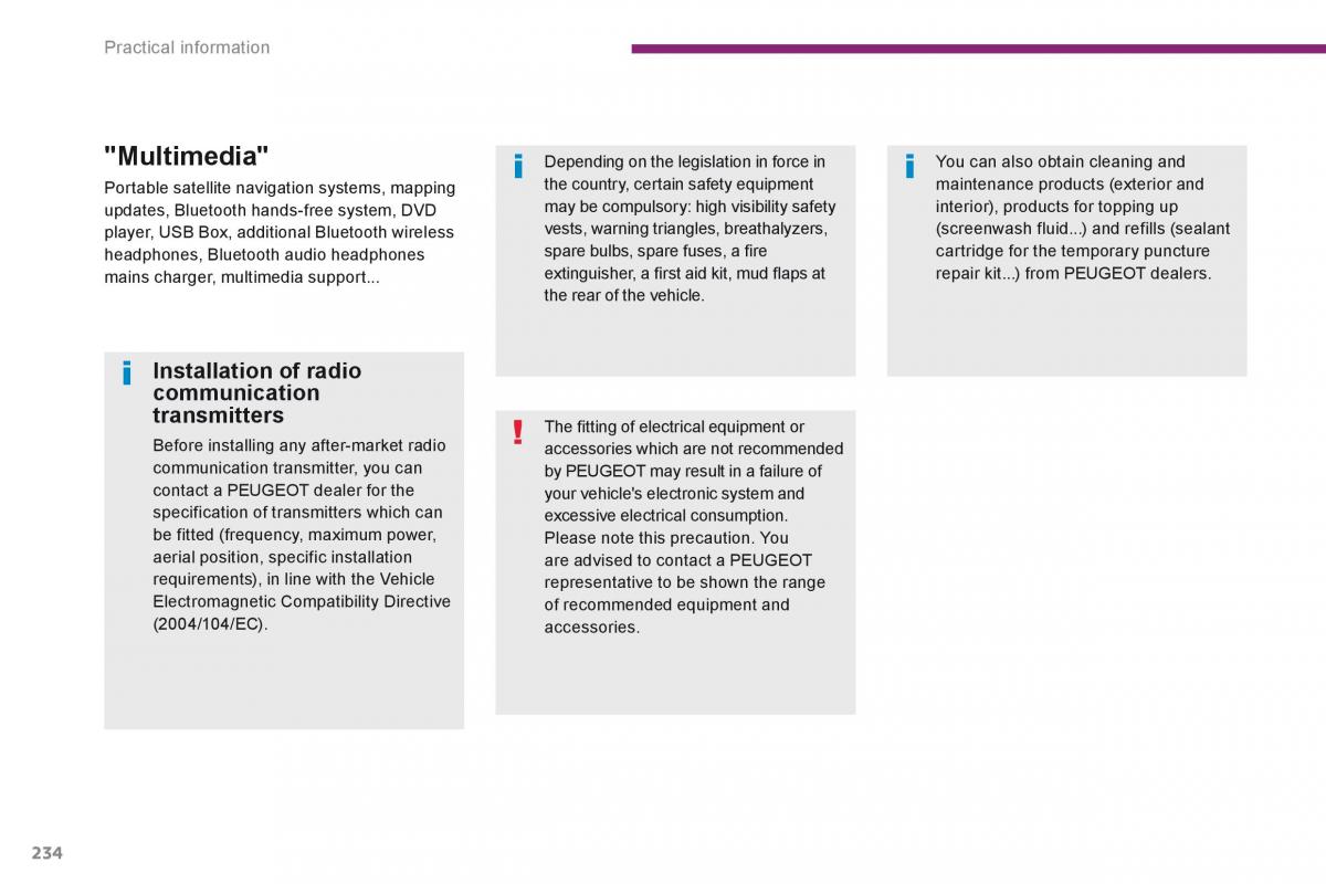 Peugeot 3008 Hybrid owners manual / page 236