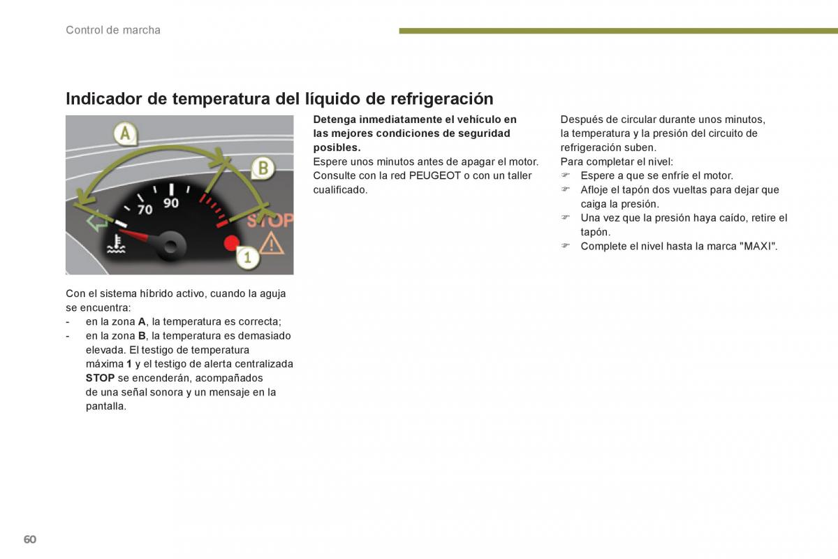 Peugeot 3008 Hybrid manual del propietario / page 62