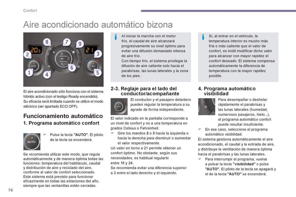 Peugeot 3008 Hybrid manual del propietario / page 78