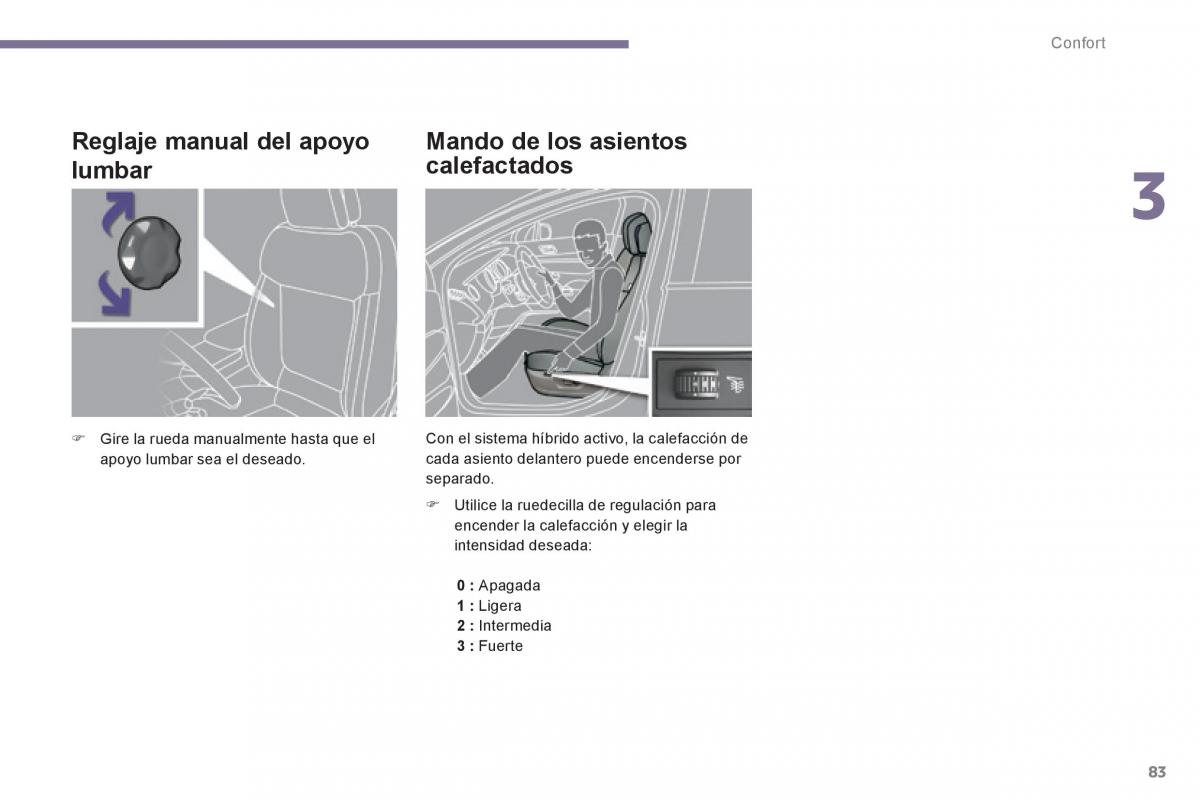 Peugeot 3008 Hybrid manual del propietario / page 85