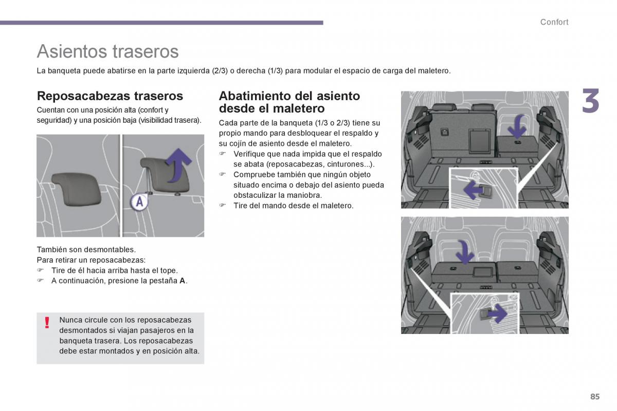 Peugeot 3008 Hybrid manual del propietario / page 87