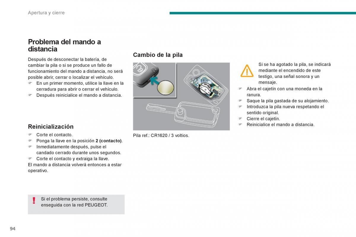 Peugeot 3008 Hybrid manual del propietario / page 96