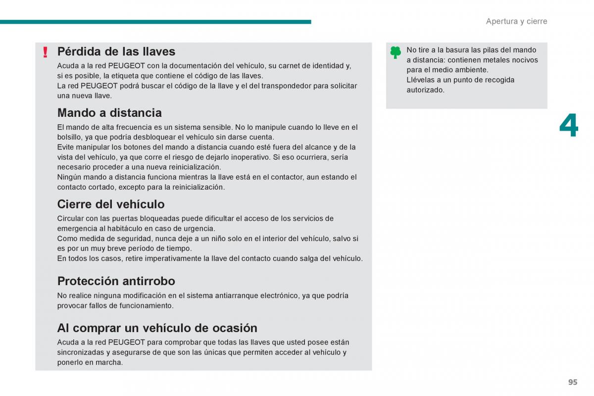 Peugeot 3008 Hybrid manual del propietario / page 97