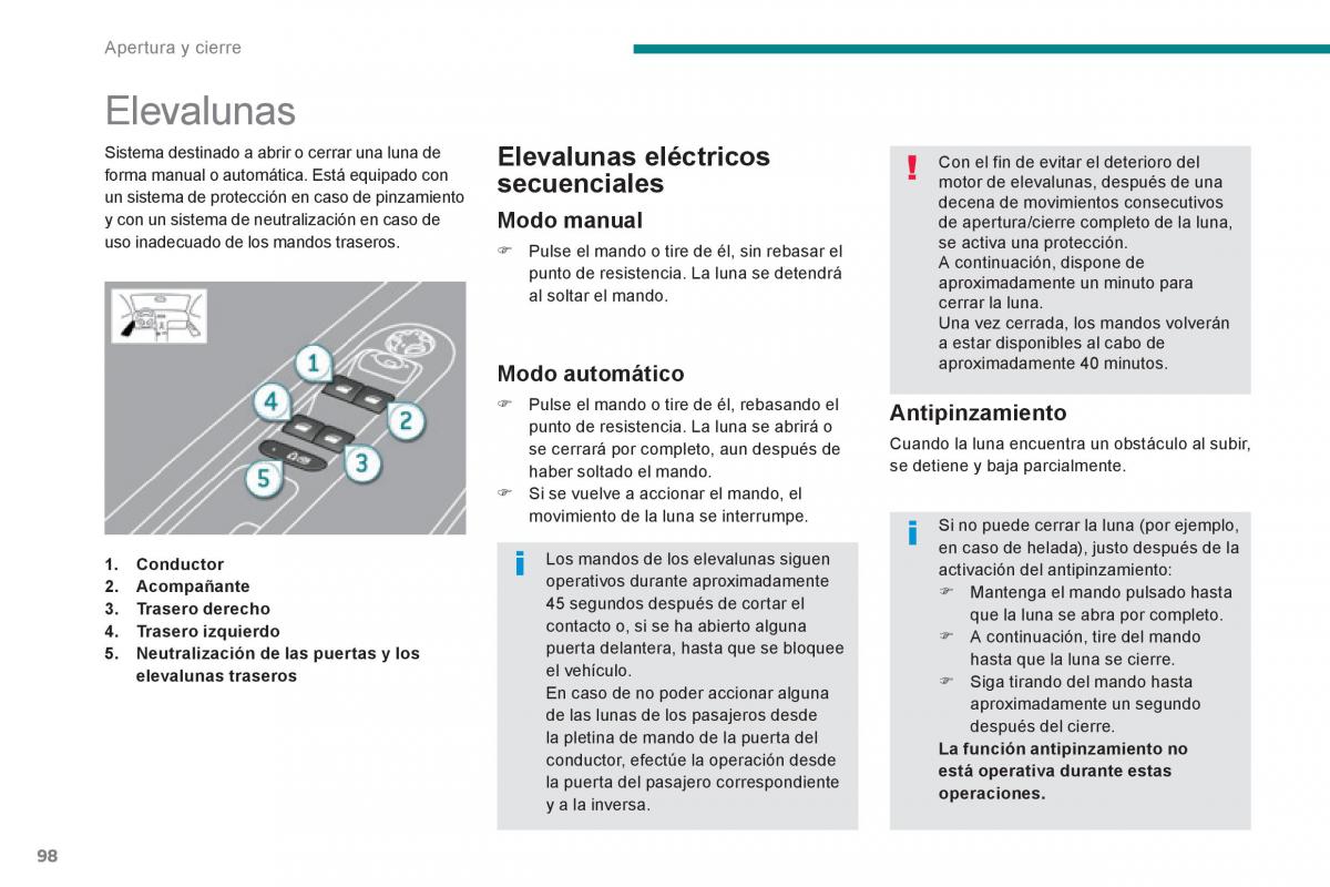 Peugeot 3008 Hybrid manual del propietario / page 100