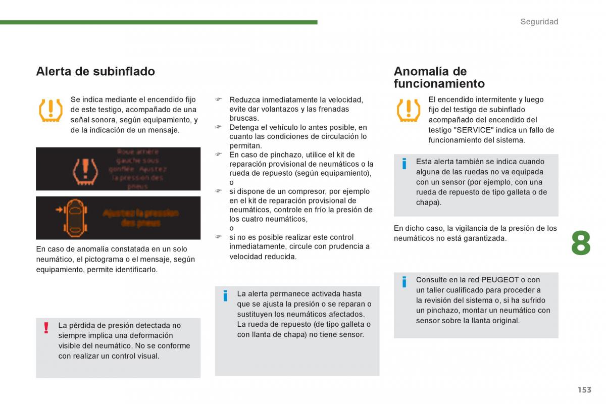 Peugeot 3008 Hybrid manual del propietario / page 155