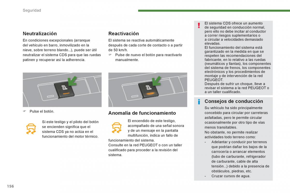 Peugeot 3008 Hybrid manual del propietario / page 158