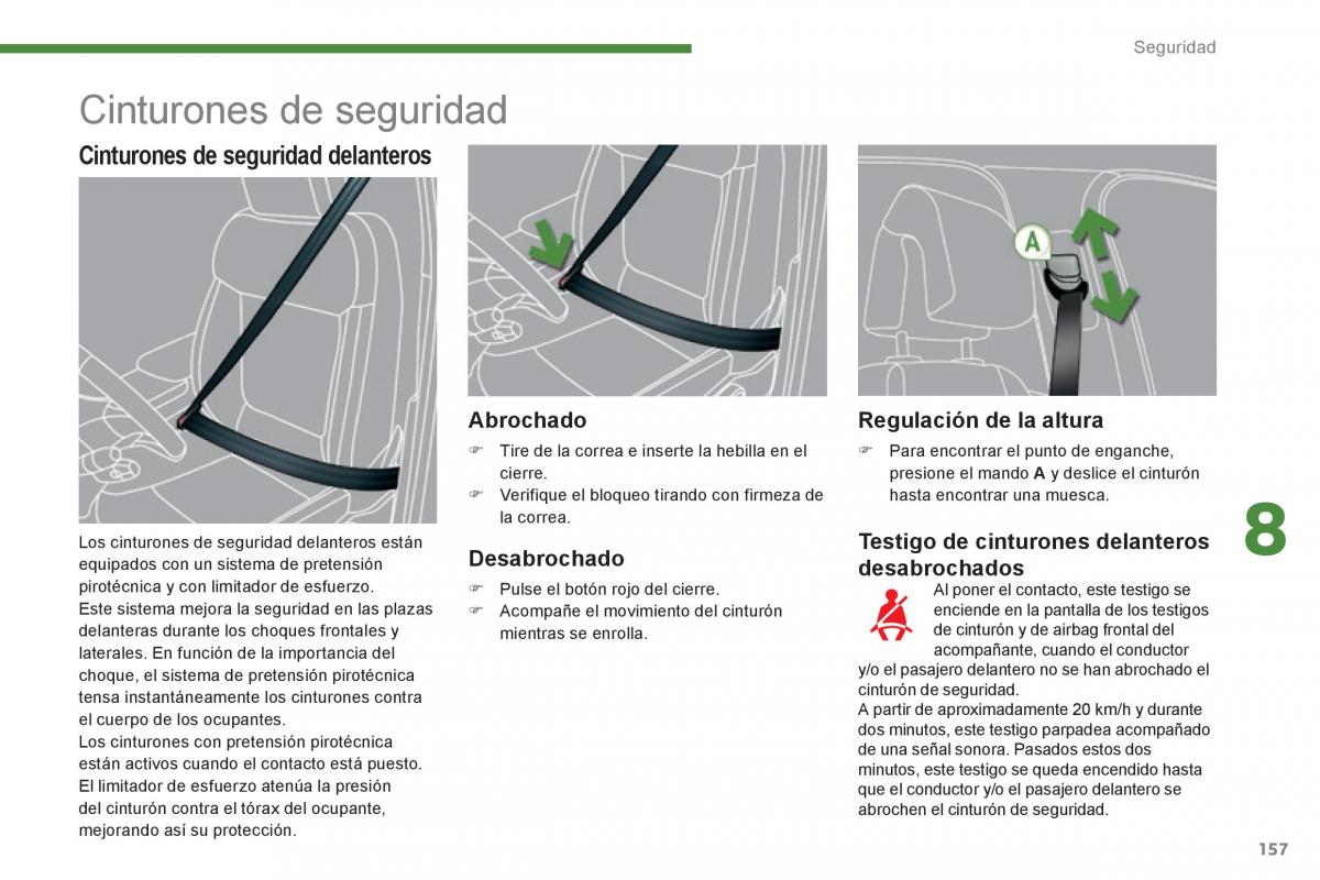 Peugeot 3008 Hybrid manual del propietario / page 159