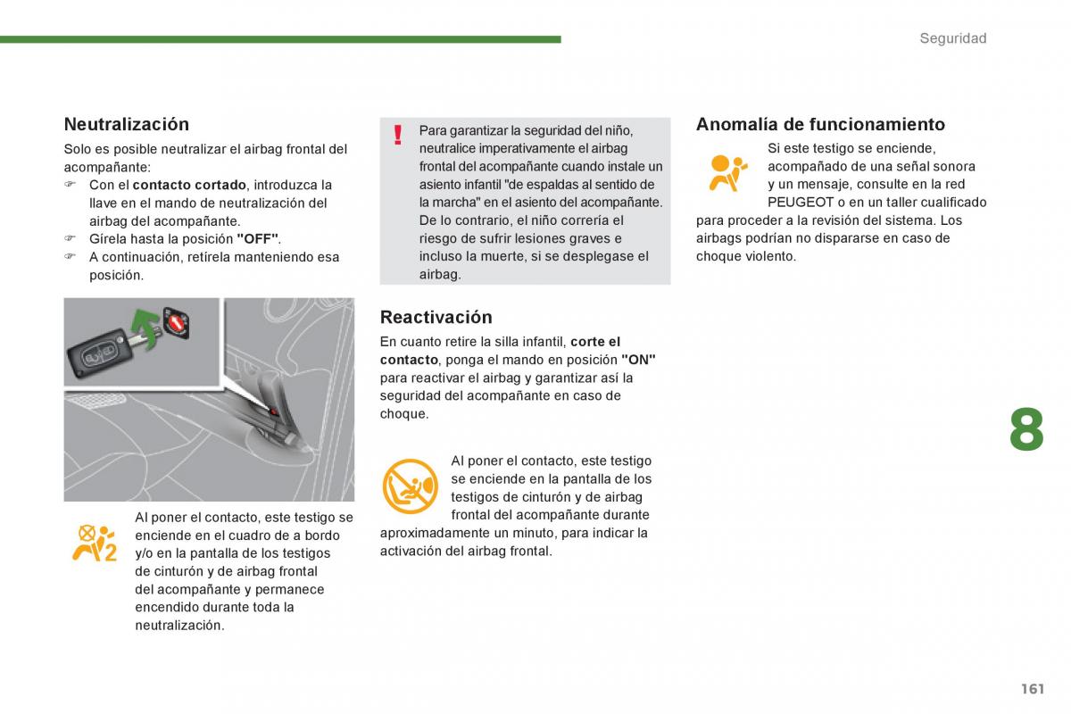 Peugeot 3008 Hybrid manual del propietario / page 163