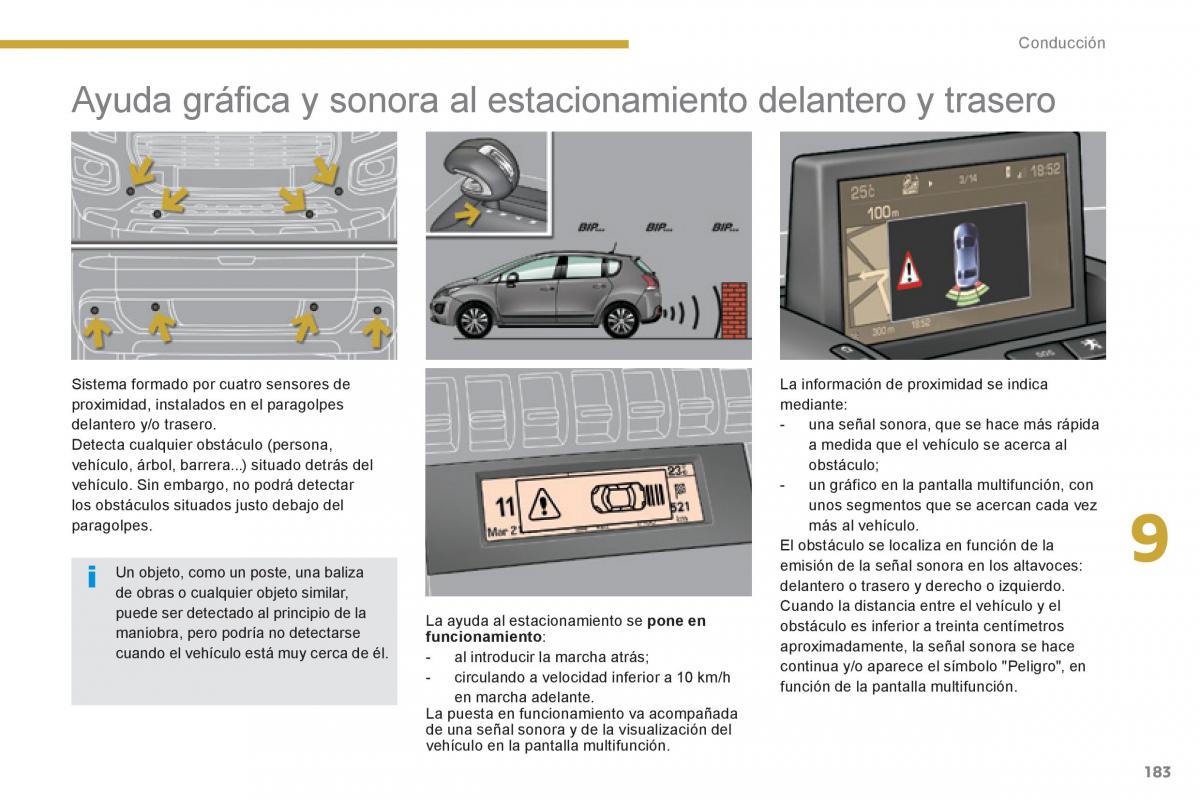 Peugeot 3008 Hybrid manual del propietario / page 185