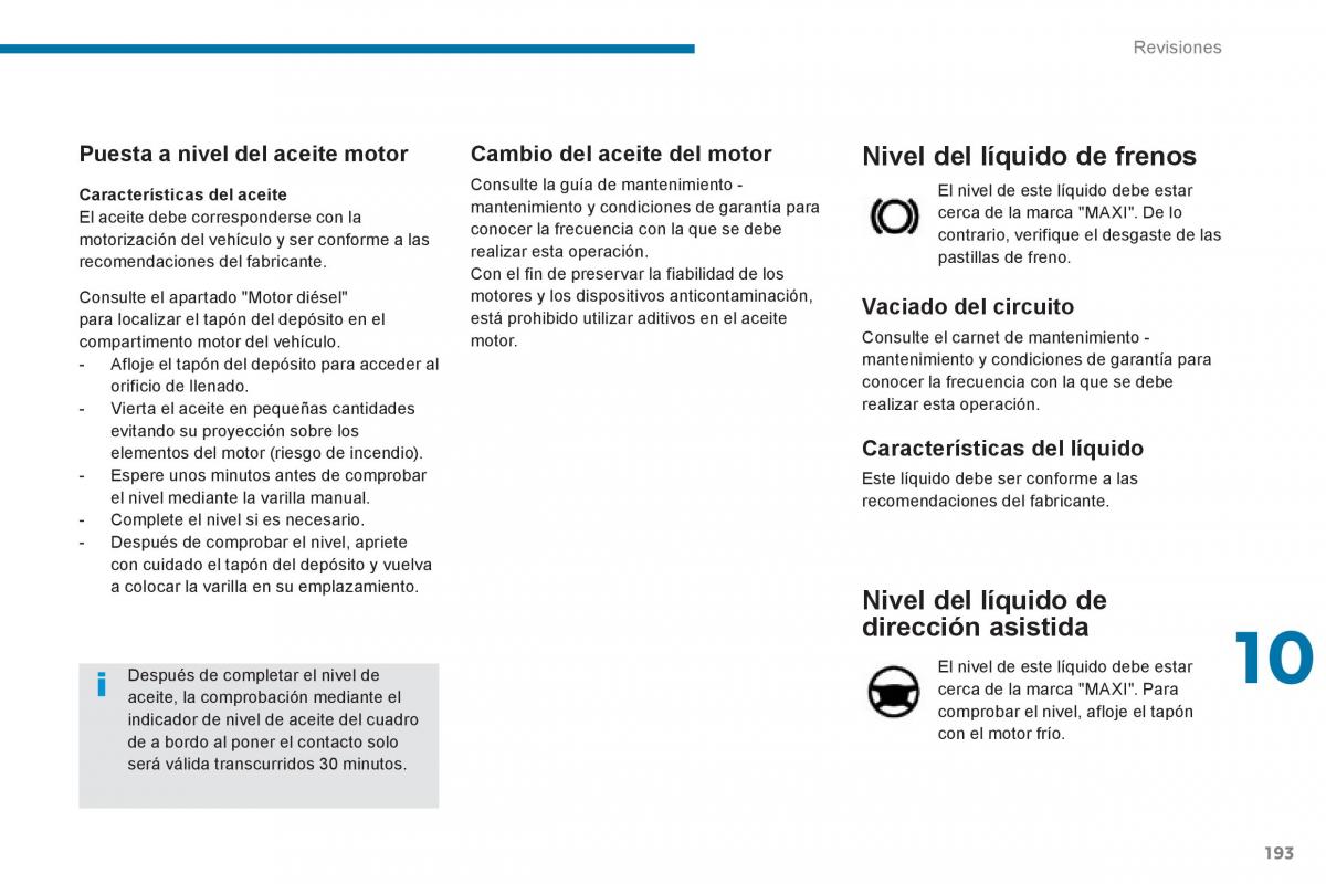 Peugeot 3008 Hybrid manual del propietario / page 195