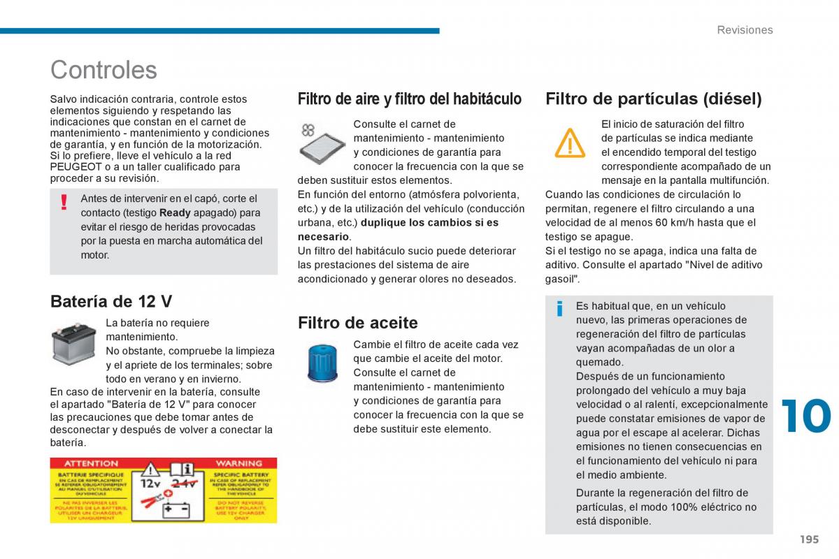 Peugeot 3008 Hybrid manual del propietario / page 197