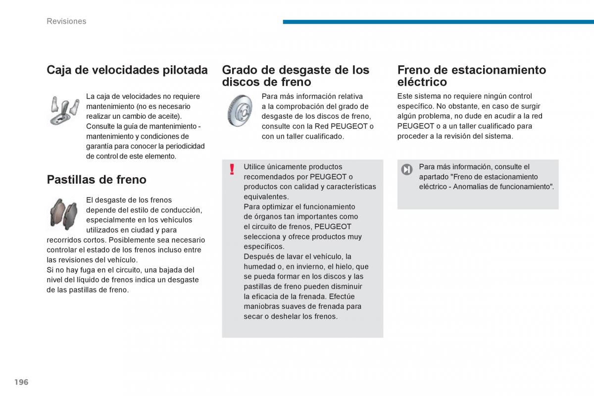 Peugeot 3008 Hybrid manual del propietario / page 198