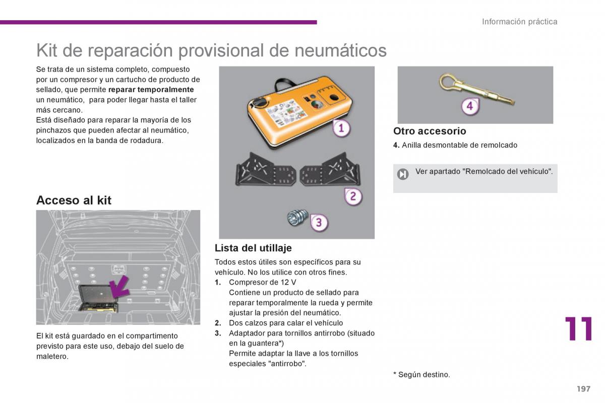 Peugeot 3008 Hybrid manual del propietario / page 199