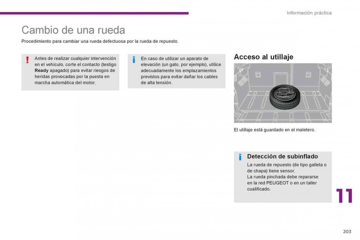 Peugeot 3008 Hybrid manual del propietario / page 205