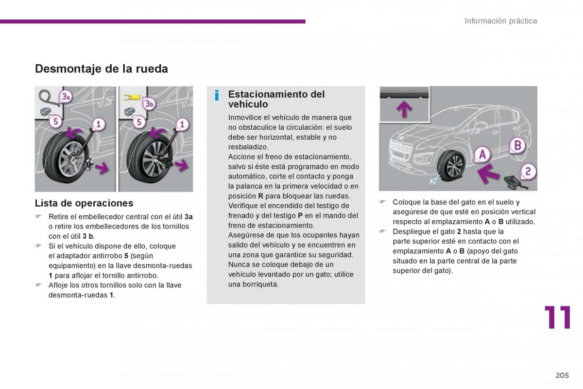 Peugeot 3008 Hybrid manual del propietario / page 207