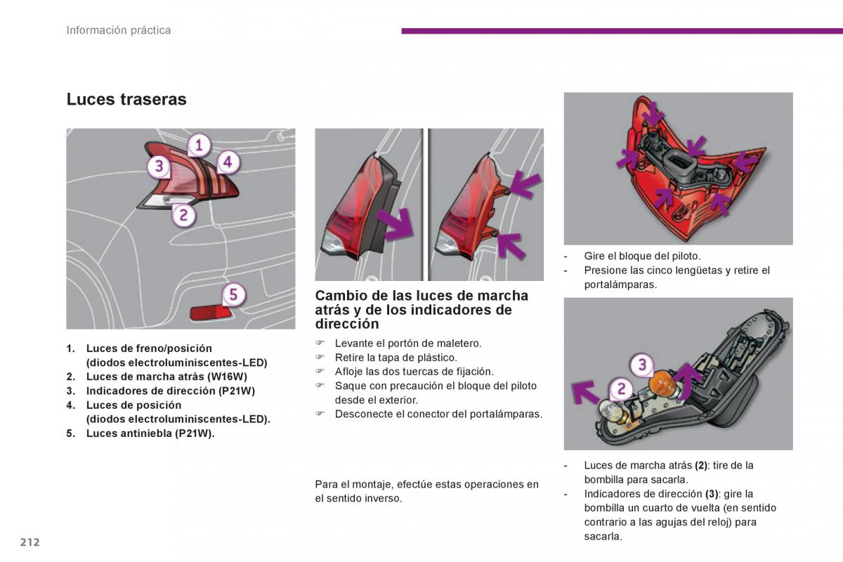 Peugeot 3008 Hybrid manual del propietario / page 214