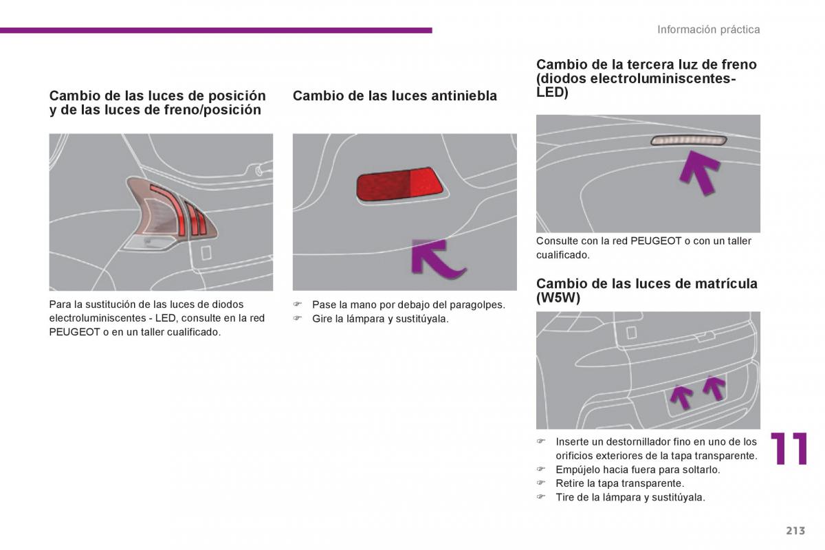 Peugeot 3008 Hybrid manual del propietario / page 215