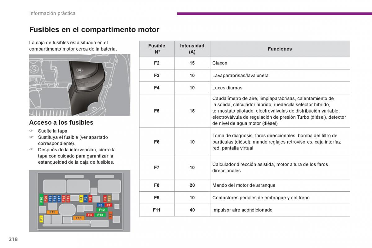 Peugeot 3008 Hybrid manual del propietario / page 220