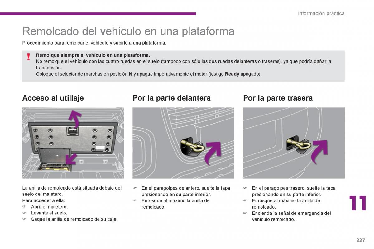 Peugeot 3008 Hybrid manual del propietario / page 229