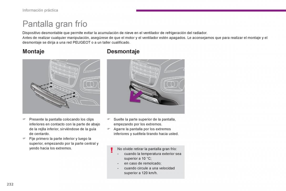 Peugeot 3008 Hybrid manual del propietario / page 234