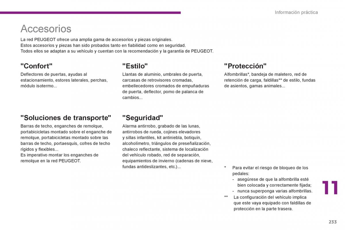 Peugeot 3008 Hybrid manual del propietario / page 235