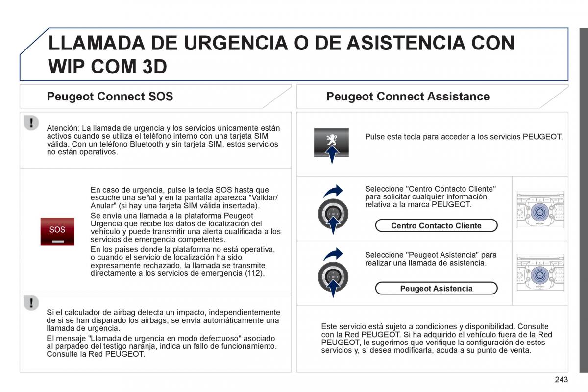 Peugeot 3008 Hybrid manual del propietario / page 245