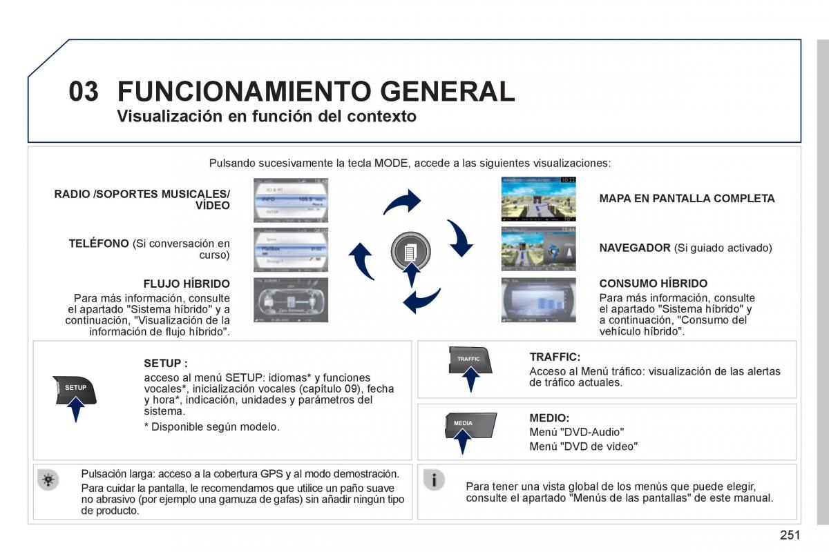 Peugeot 3008 Hybrid manual del propietario / page 253