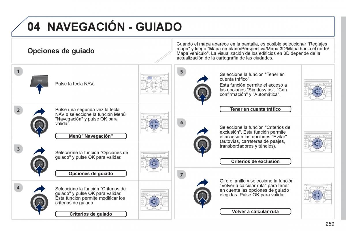 Peugeot 3008 Hybrid manual del propietario / page 261