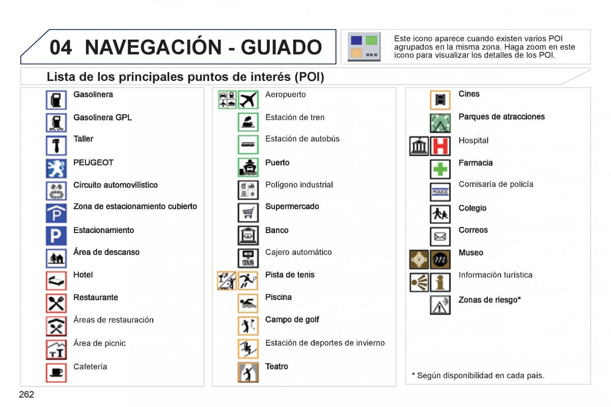 Peugeot 3008 Hybrid manual del propietario / page 264