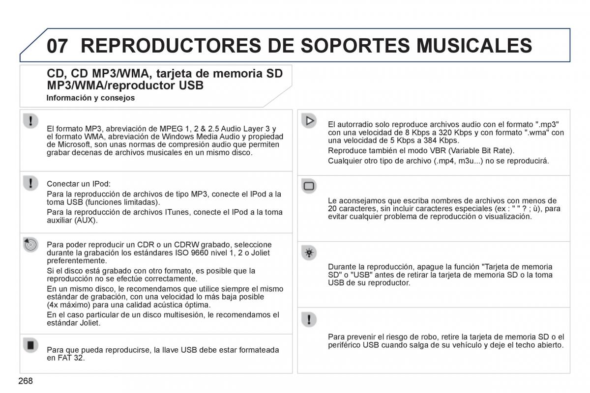 Peugeot 3008 Hybrid manual del propietario / page 270