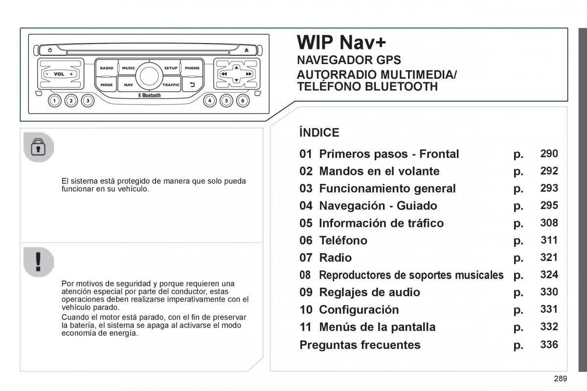 Peugeot 3008 Hybrid manual del propietario / page 291