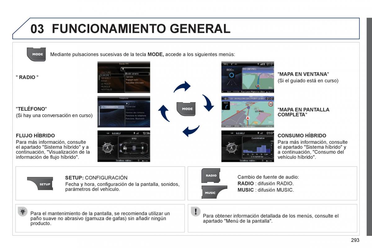 Peugeot 3008 Hybrid manual del propietario / page 295