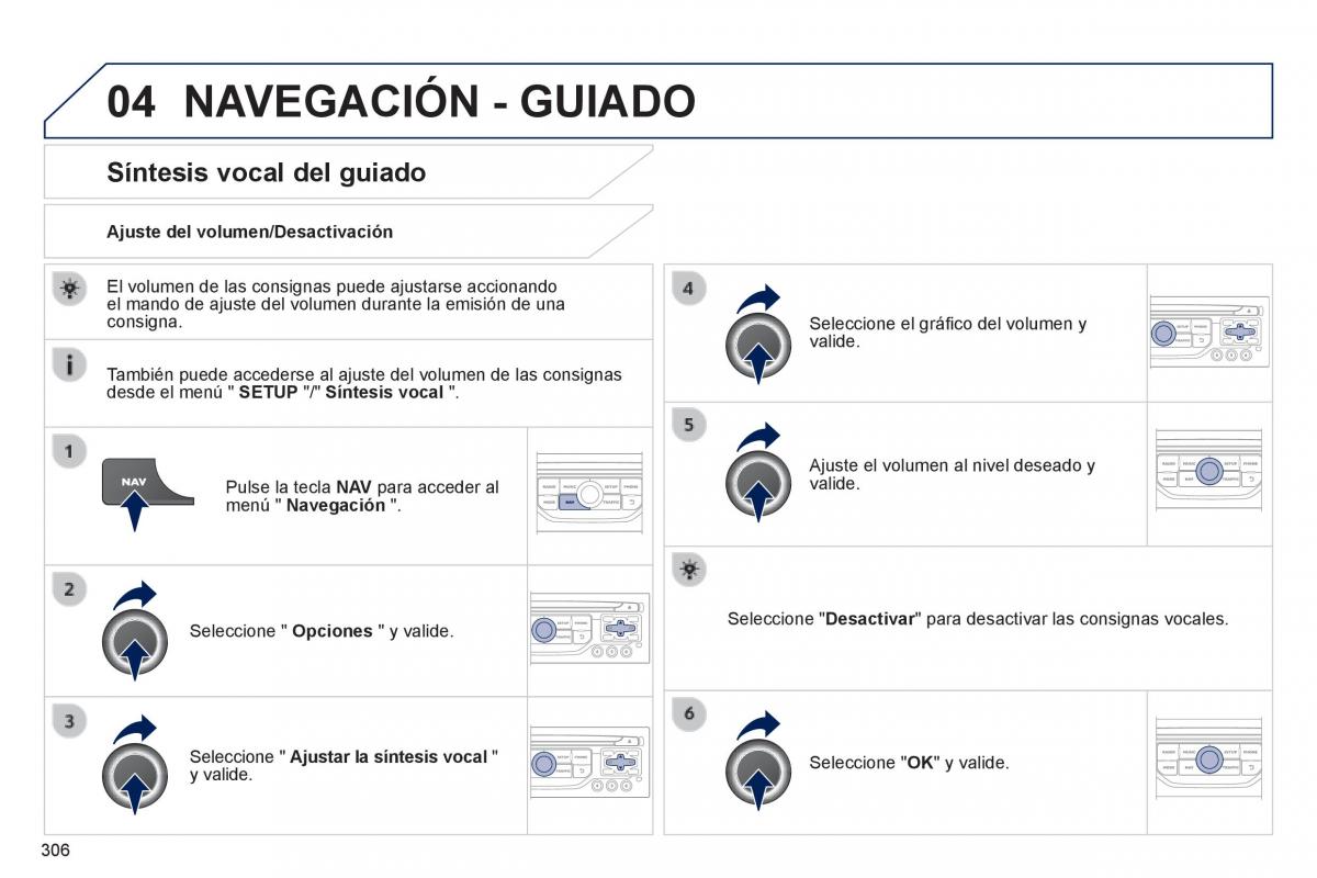 Peugeot 3008 Hybrid manual del propietario / page 308